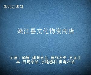 嫩江縣文化物資商店 日用雜品銷售服務(wù)介紹